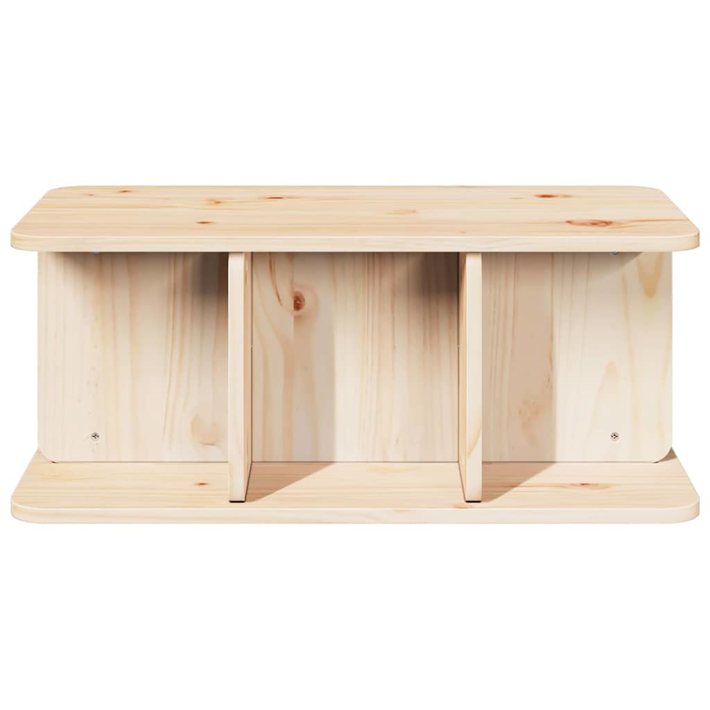 Dohányzóasztal Természetes 80 x 39,5 x 33,5 cm Tömör fenyőfa