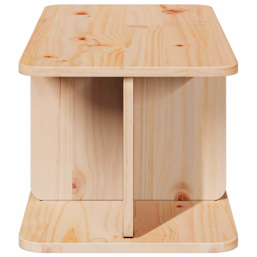 Dohányzóasztal Természetes 80 x 39,5 x 33,5 cm Tömör fenyőfa