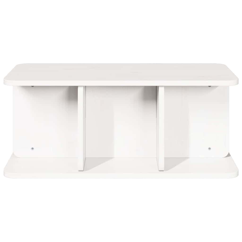 Dohányzóasztal Fehér 80 x 39,5 x 33,5 cm Tömör fenyőfa