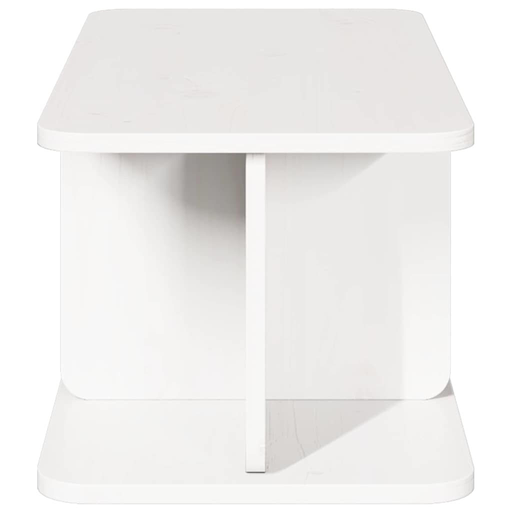 Dohányzóasztal Fehér 80 x 39,5 x 33,5 cm Tömör fenyőfa