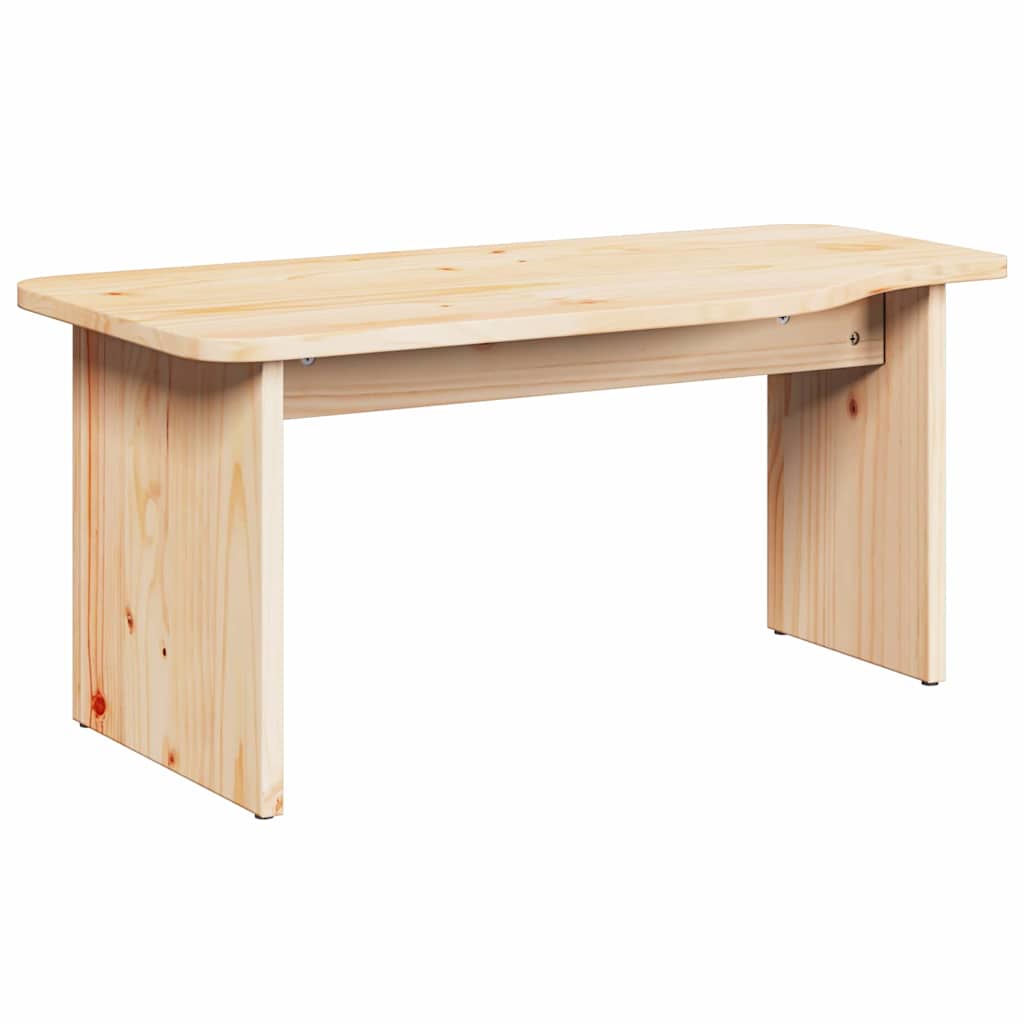 Dohányzóasztal 2 pcs Természetes Tömör fenyőfa