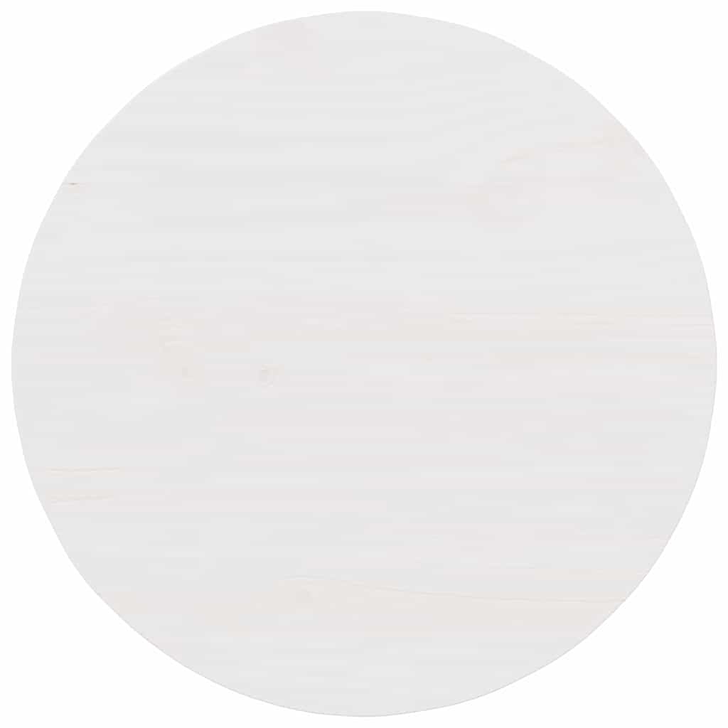 Dohányzóasztal Fehér 50 x 50 x 35 cm Tömör fenyőfa