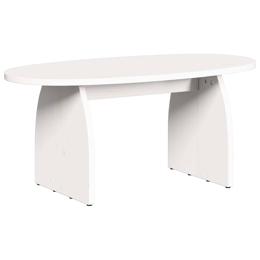 Dohányzóasztal Fehér 80 x 40 x 35 cm Tömör fenyőfa