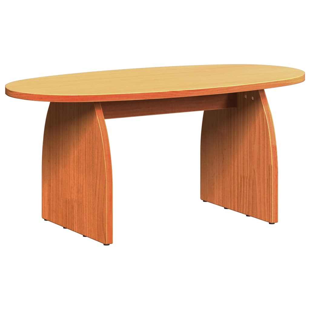Dohányzóasztal Faggyú barna 80 x 40 x 35 cm Tömör fenyőfa