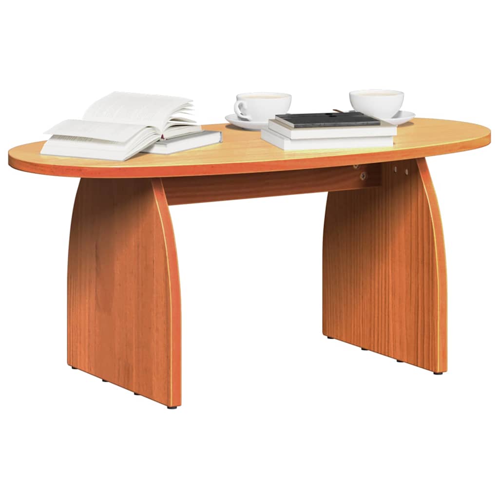 Dohányzóasztal Faggyú barna 80 x 40 x 35 cm Tömör fenyőfa