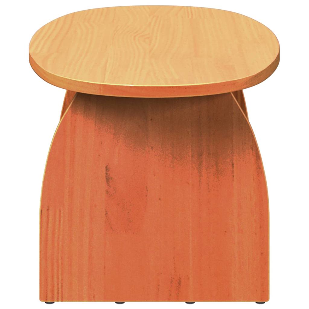 Dohányzóasztal Faggyú barna 80 x 40 x 35 cm Tömör fenyőfa