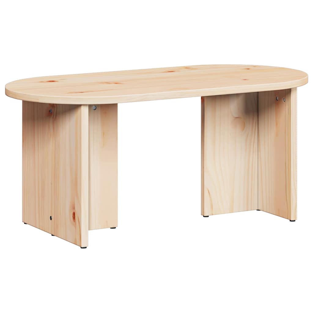 Dohányzóasztal Természetes 80 x 39,5 x 35 cm Tömör fenyőfa