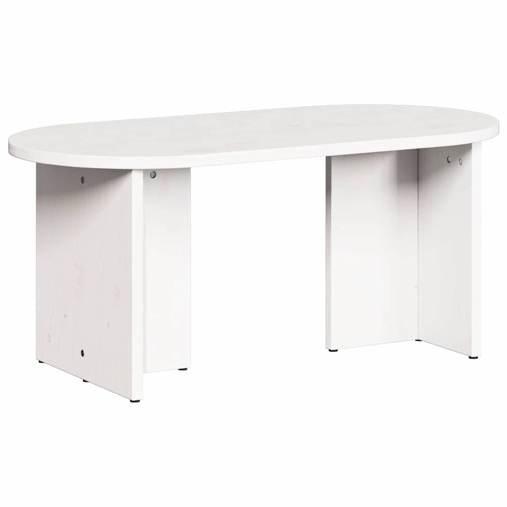 Dohányzóasztal Fehér 80 x 39,5 x 35 cm Tömör fenyőfa