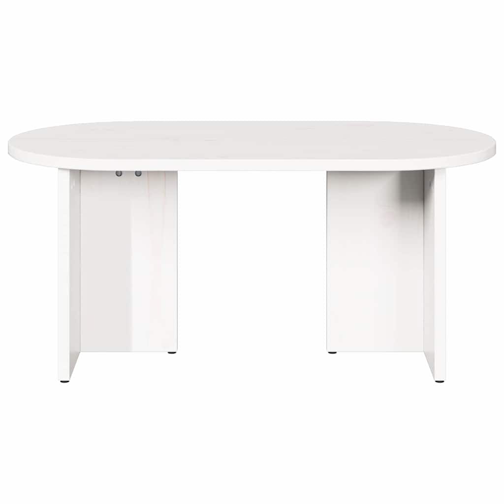 Dohányzóasztal Fehér 80 x 39,5 x 35 cm Tömör fenyőfa