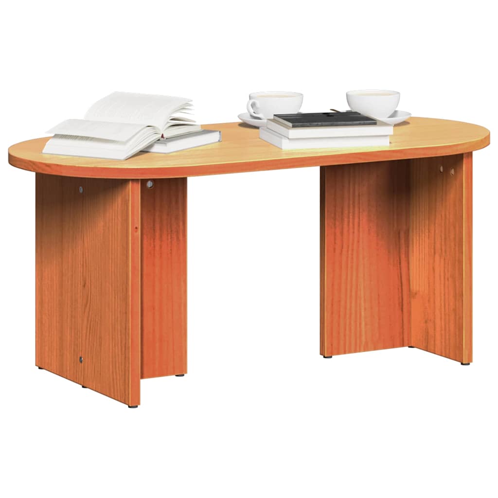 Dohányzóasztal Faggyú barna 80 x 39,5 x 35 cm Tömör fenyőfa