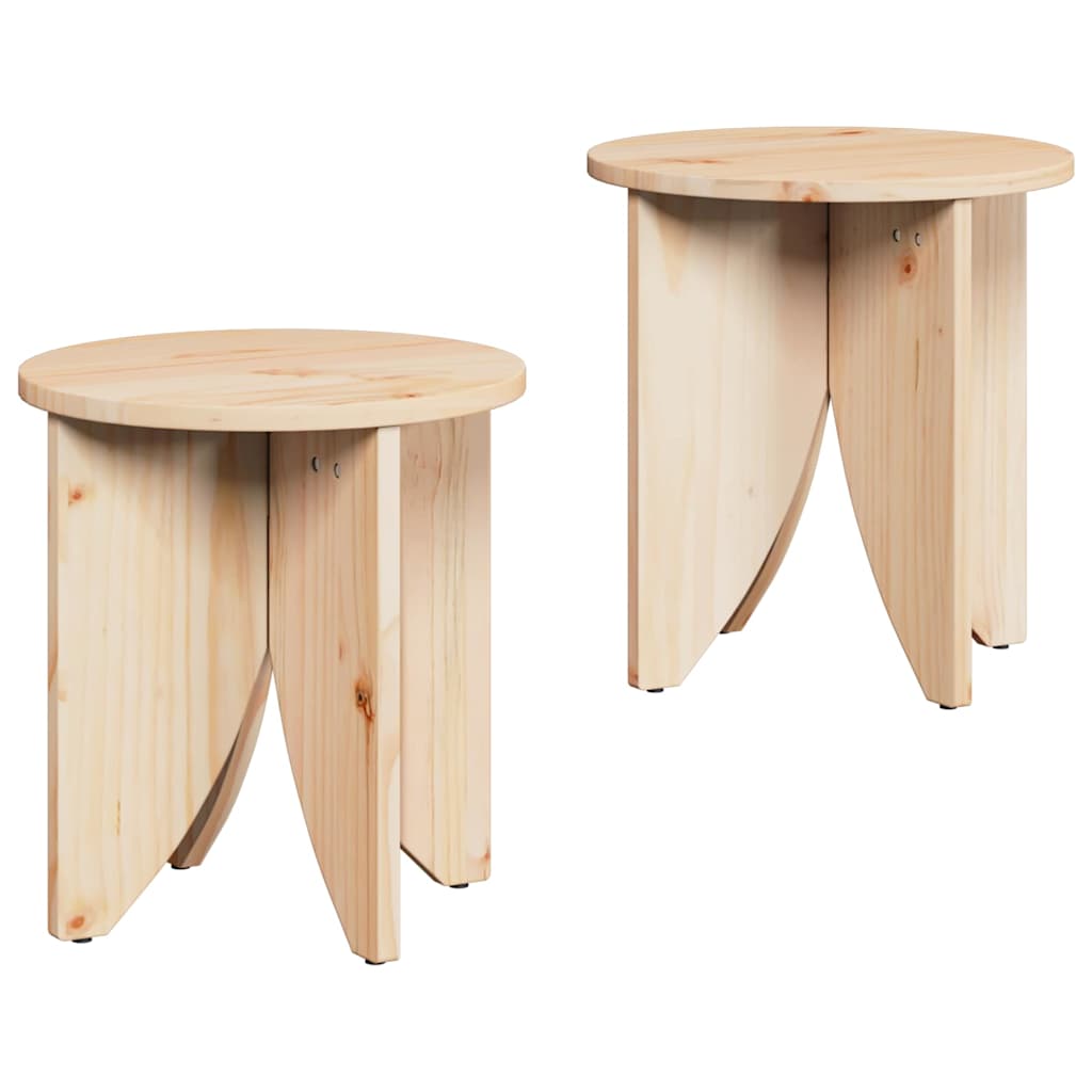 Dohányzóasztal 2 pcs Természetes