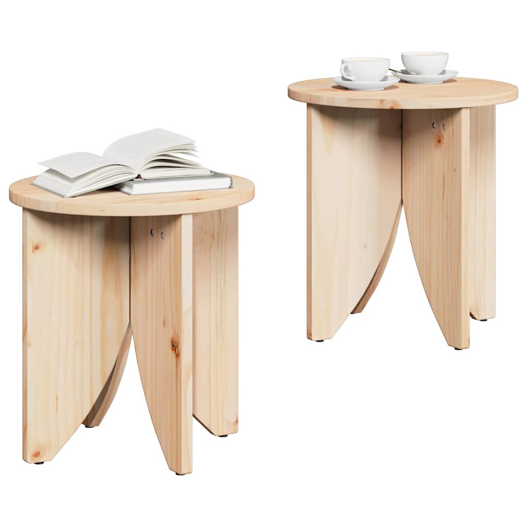 Dohányzóasztal 2 pcs Természetes