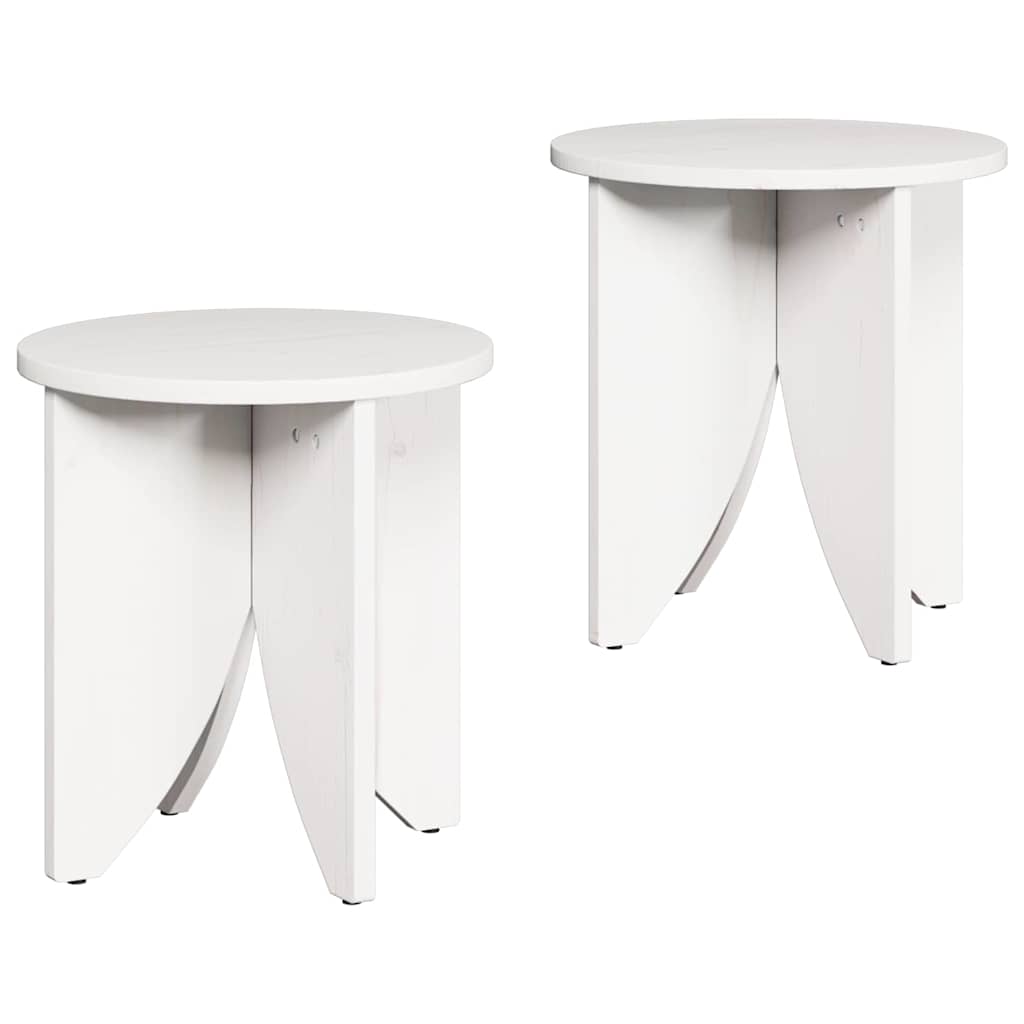 Dohányzóasztal 2 pcs Fehér