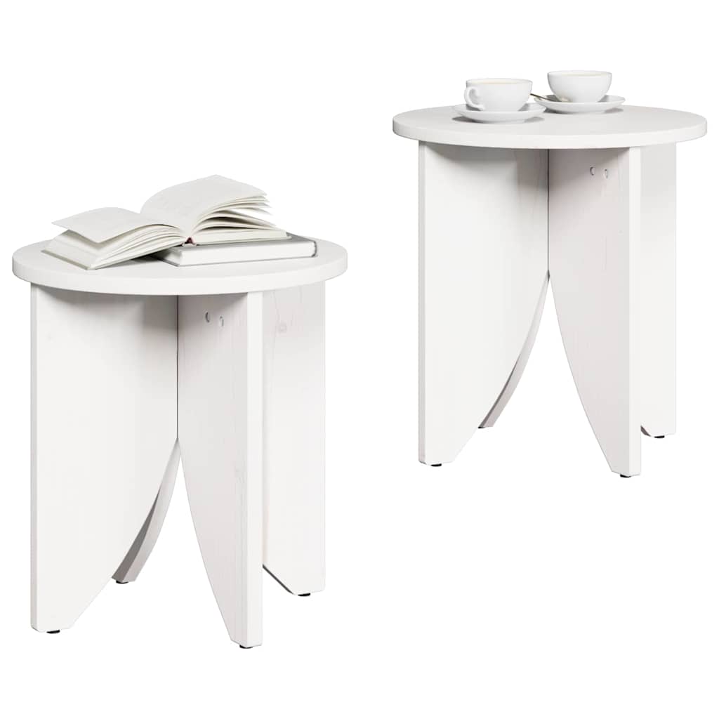 Dohányzóasztal 2 pcs Fehér