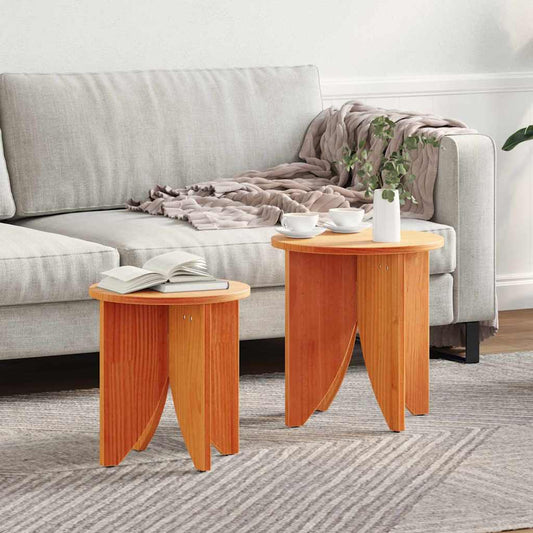 Dohányzóasztal 2 pcs Faggyú barna