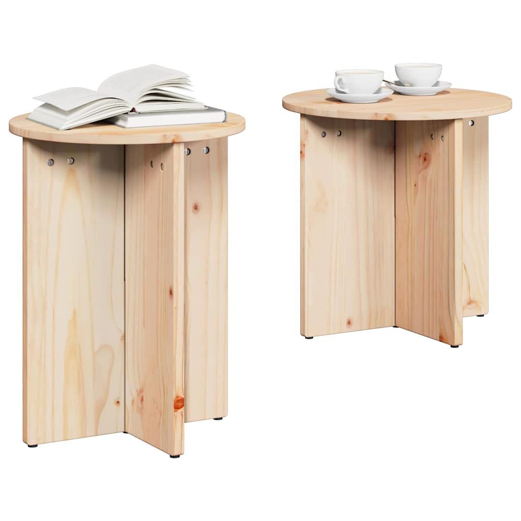 Dohányzóasztal 2 pcs Természetes