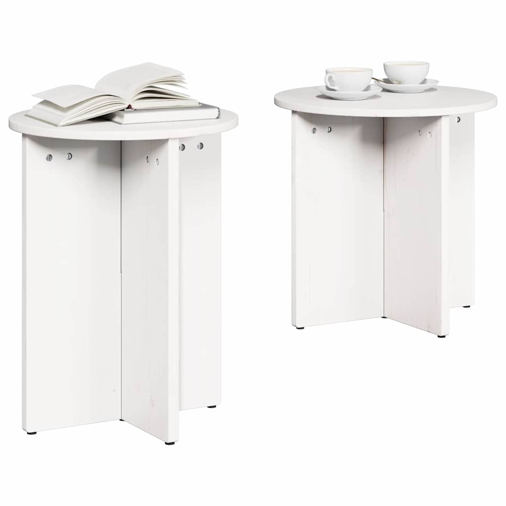Dohányzóasztal 2 pcs Fehér