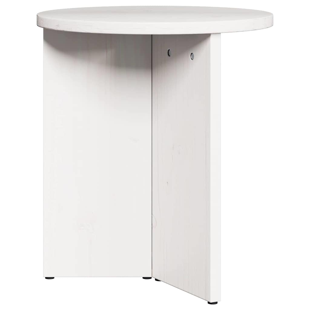 Dohányzóasztal 2 pcs Fehér Tömör fenyőfa