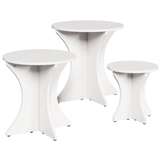 Dohányzóasztal 3 pcs Fehér