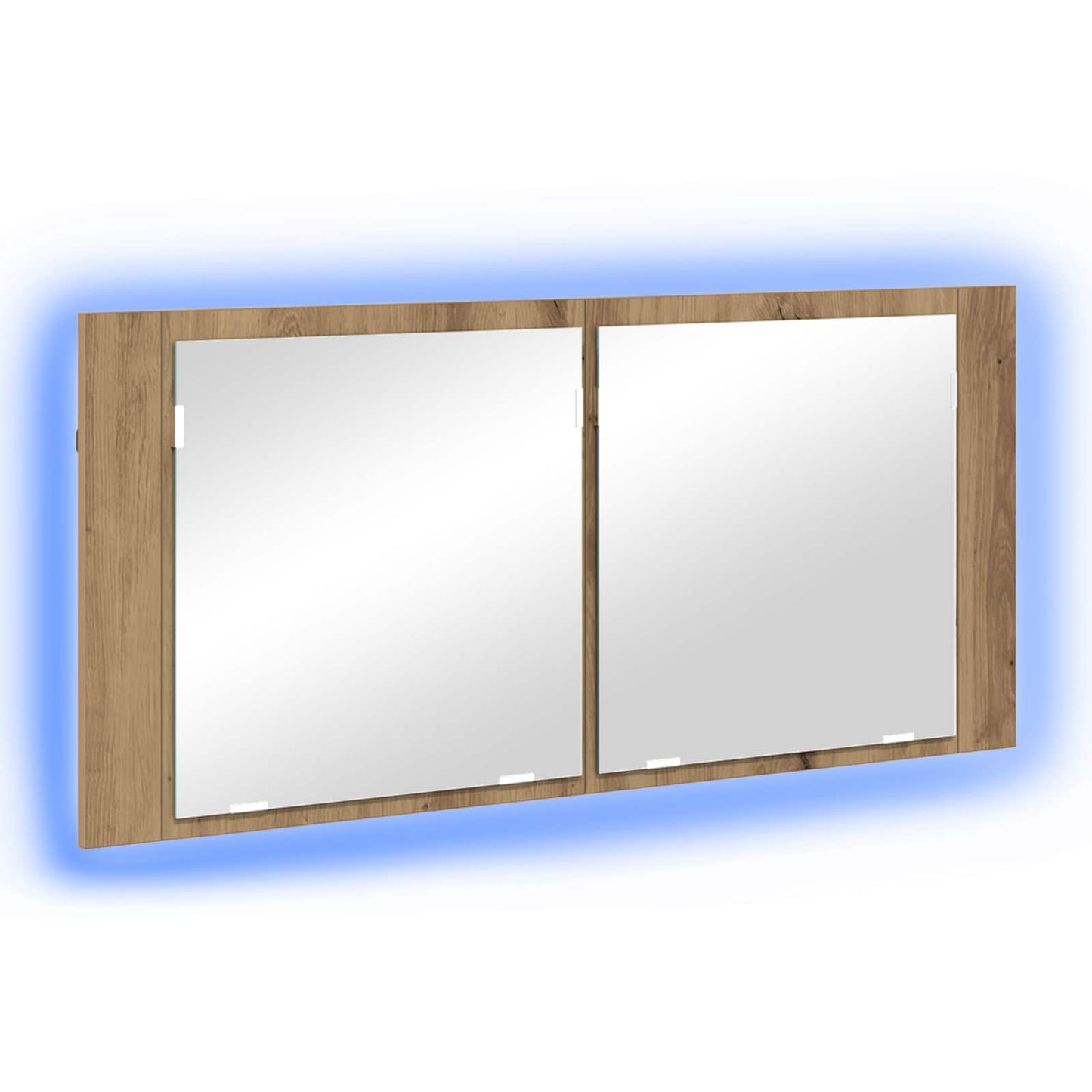 LED Tükörszekrény Artisan tölgy 100 x 12 x 45 cm Szerelt Fa