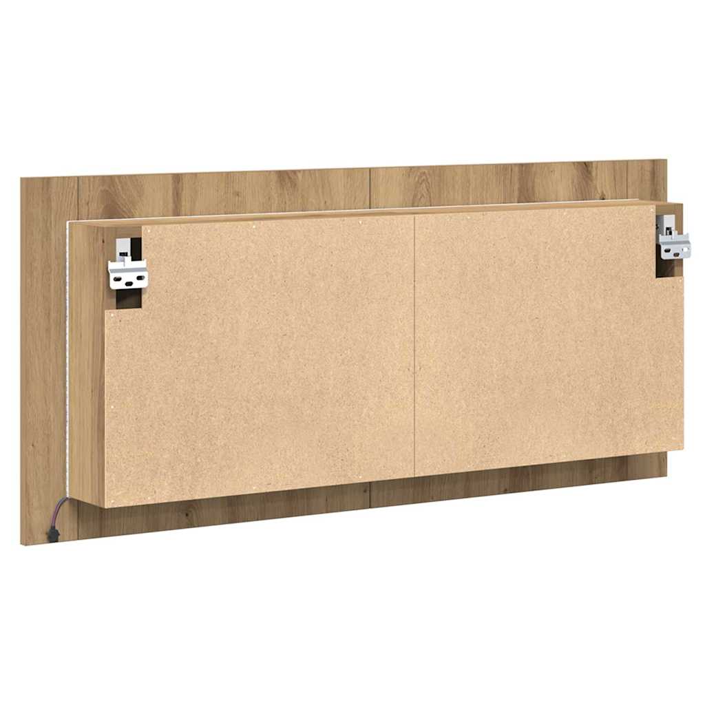 LED Tükörszekrény Artisan tölgy 100 x 12 x 45 cm Szerelt Fa