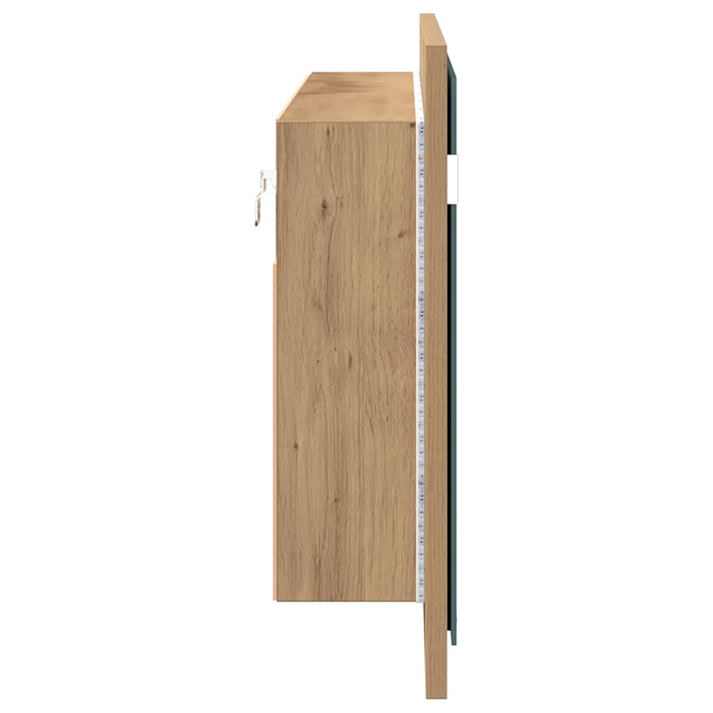 LED Tükörszekrény Artisan tölgy 100 x 12 x 45 cm Szerelt Fa