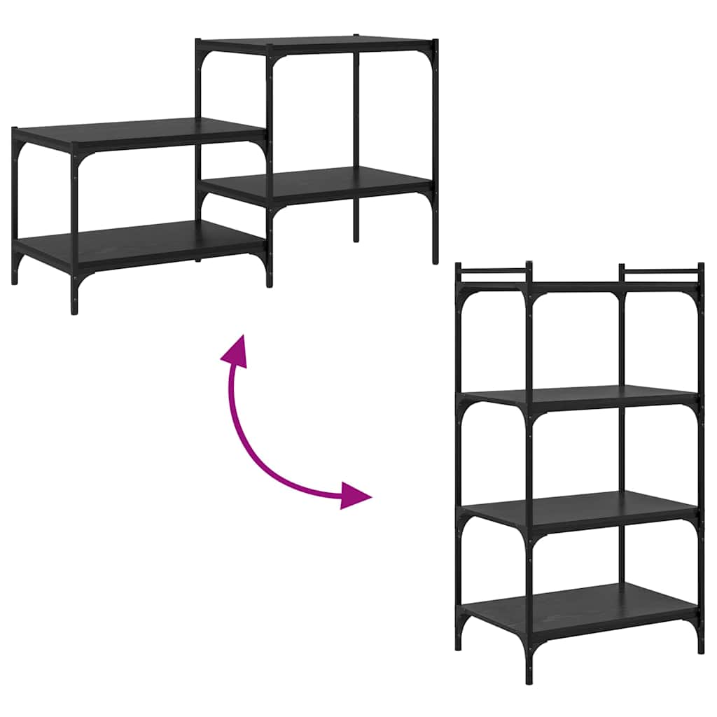 Polcos könyvespolc 3 szintes 4 pcs 60 x 40 x 1,5 cm Szerelt Fa