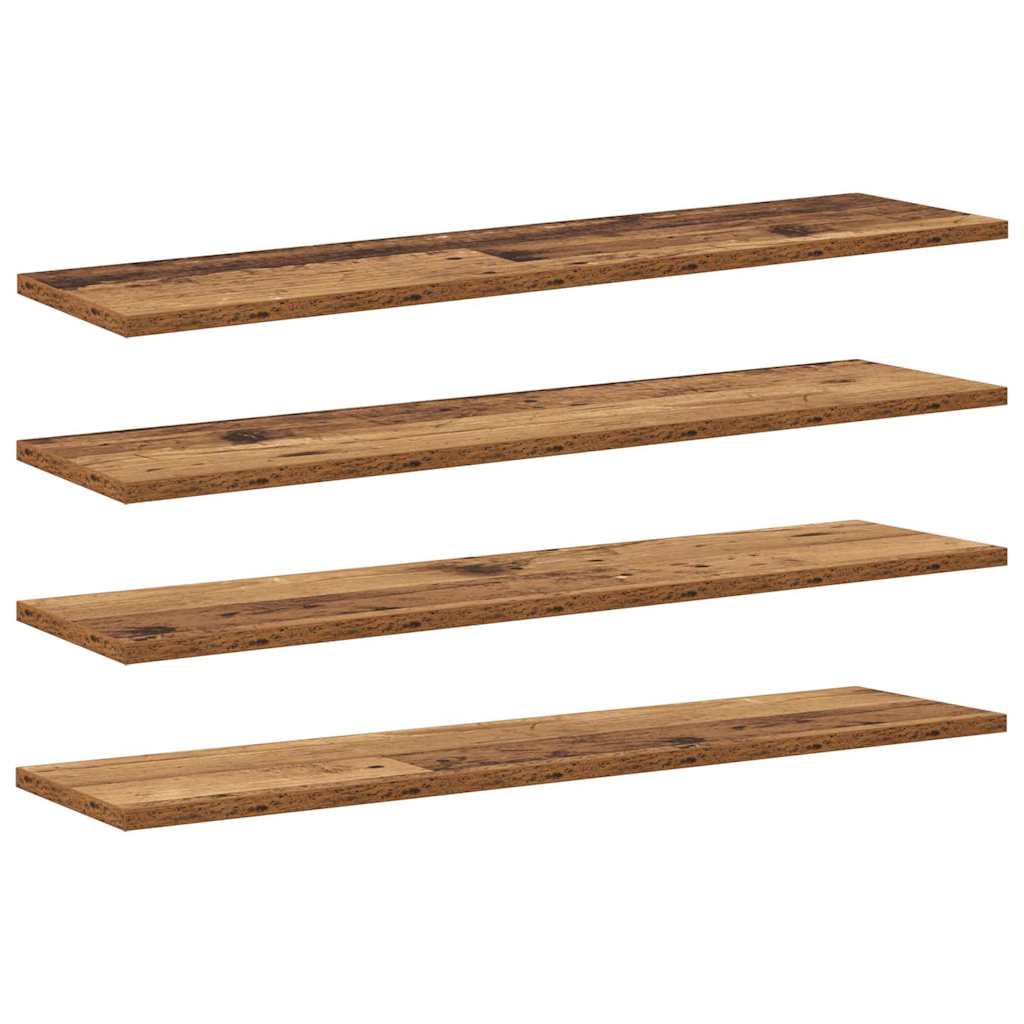 Polcos könyvespolc 3 szintes 4 db 80 x 20 x 1,5 cm Szerelt Fa