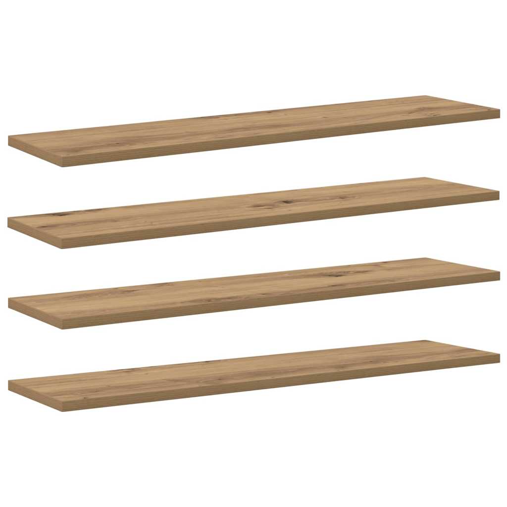 Polcos könyvespolc 3 szintes 4 pcs 80 x 20 x 1,5 cm Szerelt Fa