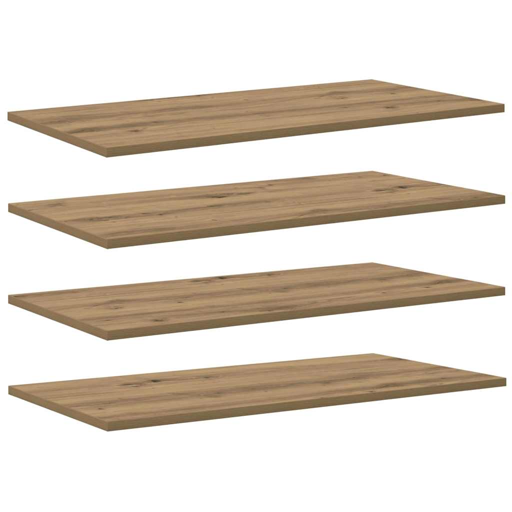 Polcos könyvespolc 3 szintes 4 pcs 80 x 40 x 1,5 cm Szerelt Fa