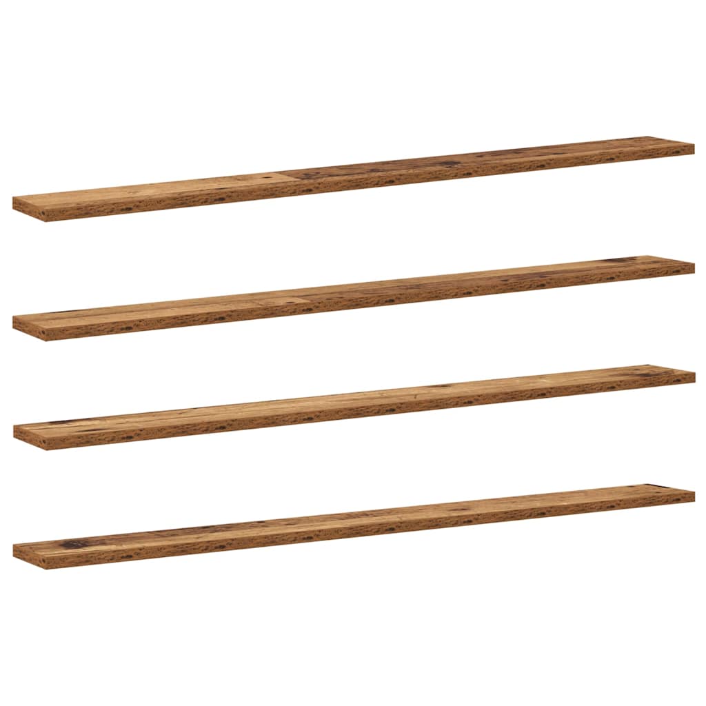 Polcos könyvespolc 3 szintes 4 pcs 100 x 10 x 1,5 cm Szerelt Fa