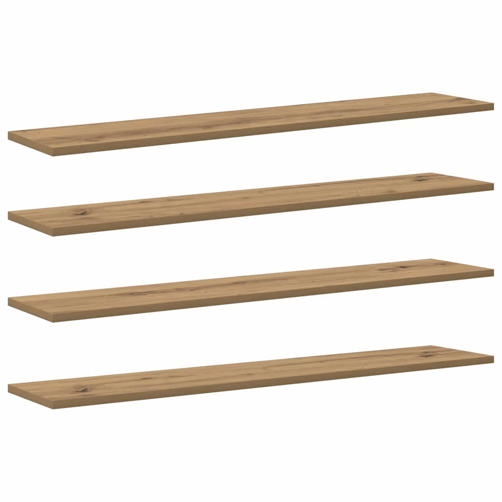 Polcos könyvespolc 3 szintes 4 db 100 x 20 x 1,5 cm Szerelt Fa