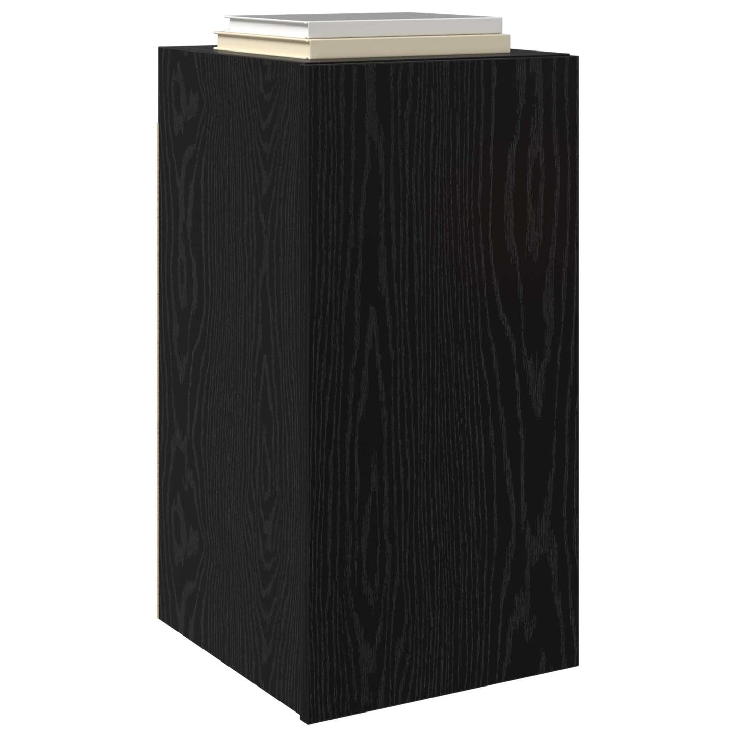 Fali TV Szekrény 30,5 x 30 x 60 cm Fekete tölgy Szerelt Fa
