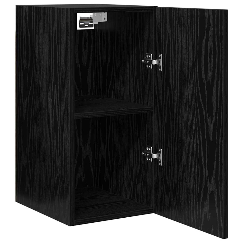 Fali TV Szekrény 2 pcs Fekete tölgy 30,5 x 30 x 60 cm Faanyag