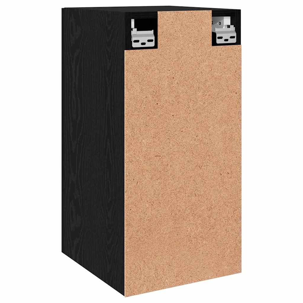 Fali TV Szekrény 2 pcs Fekete tölgy 30,5 x 30 x 60 cm Faanyag