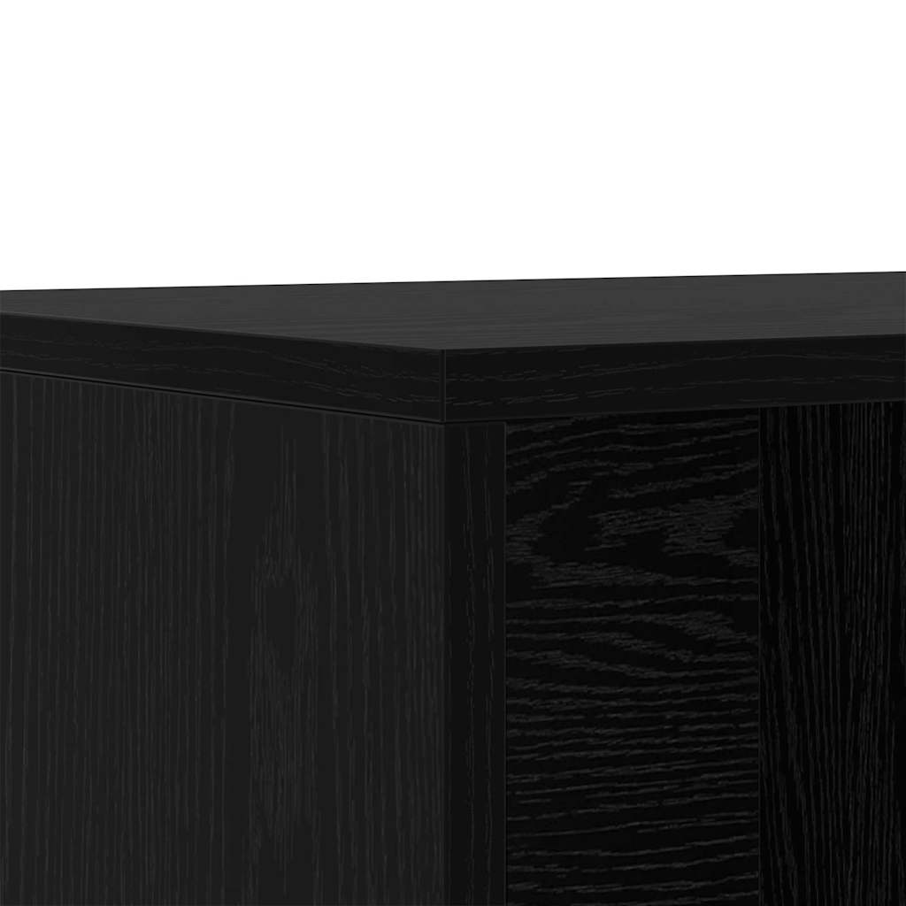 Cipőpad 102 x 35 x 35 cm Szerelt Fa Fekete tölgy