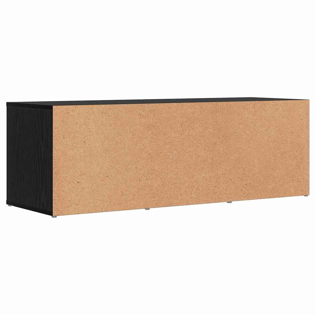 Cipőpad 102 x 35 x 35 cm Szerelt Fa Fekete tölgy