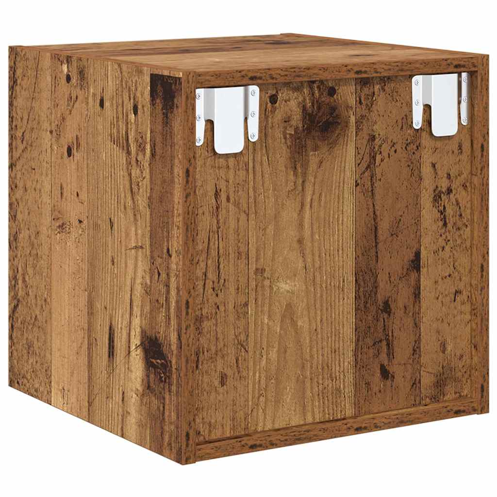 Fali Szekrény Falra szerelhető 2 pcs Öreg fa 37 x 37 x 37 cm
