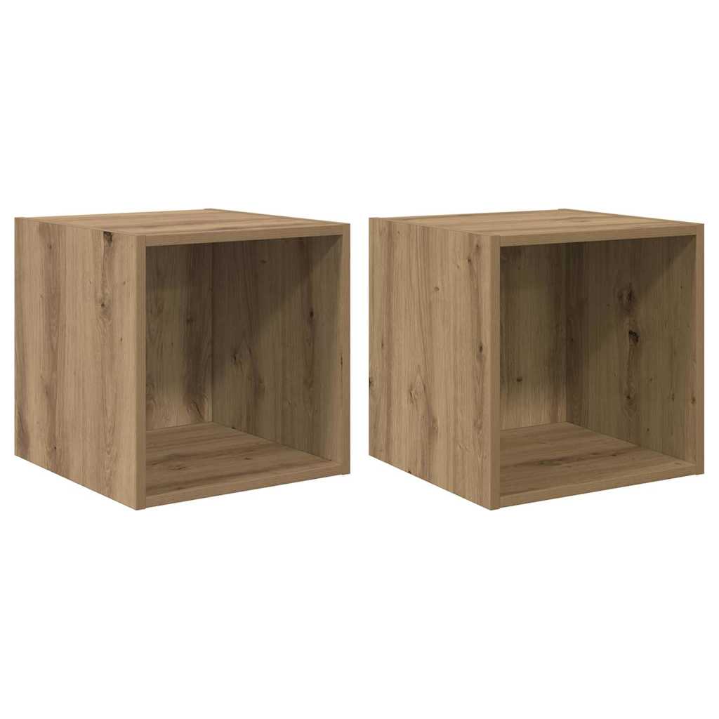 Fali Szekrény Falra szerelhető 2 pcs Artisan tölgy Szerelt Fa