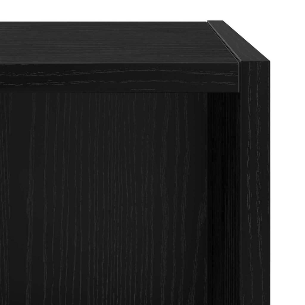 TV szekrény garnitúra 37 x 37 x 72 cm Fekete tölgy Szerelt Fa
