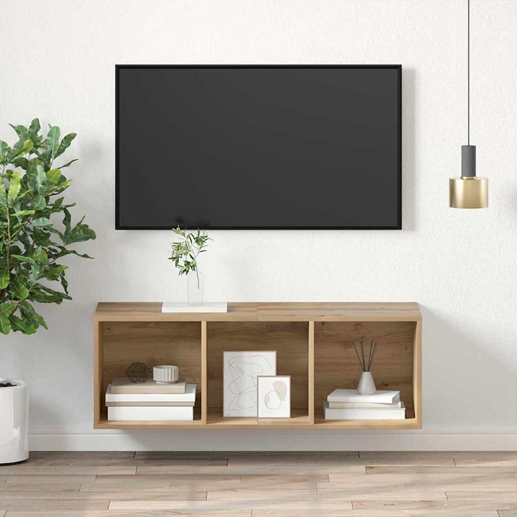 TV szekrény garnitúra 37 x 37 x 107 cm Artisan tölgy Szerelt Fa