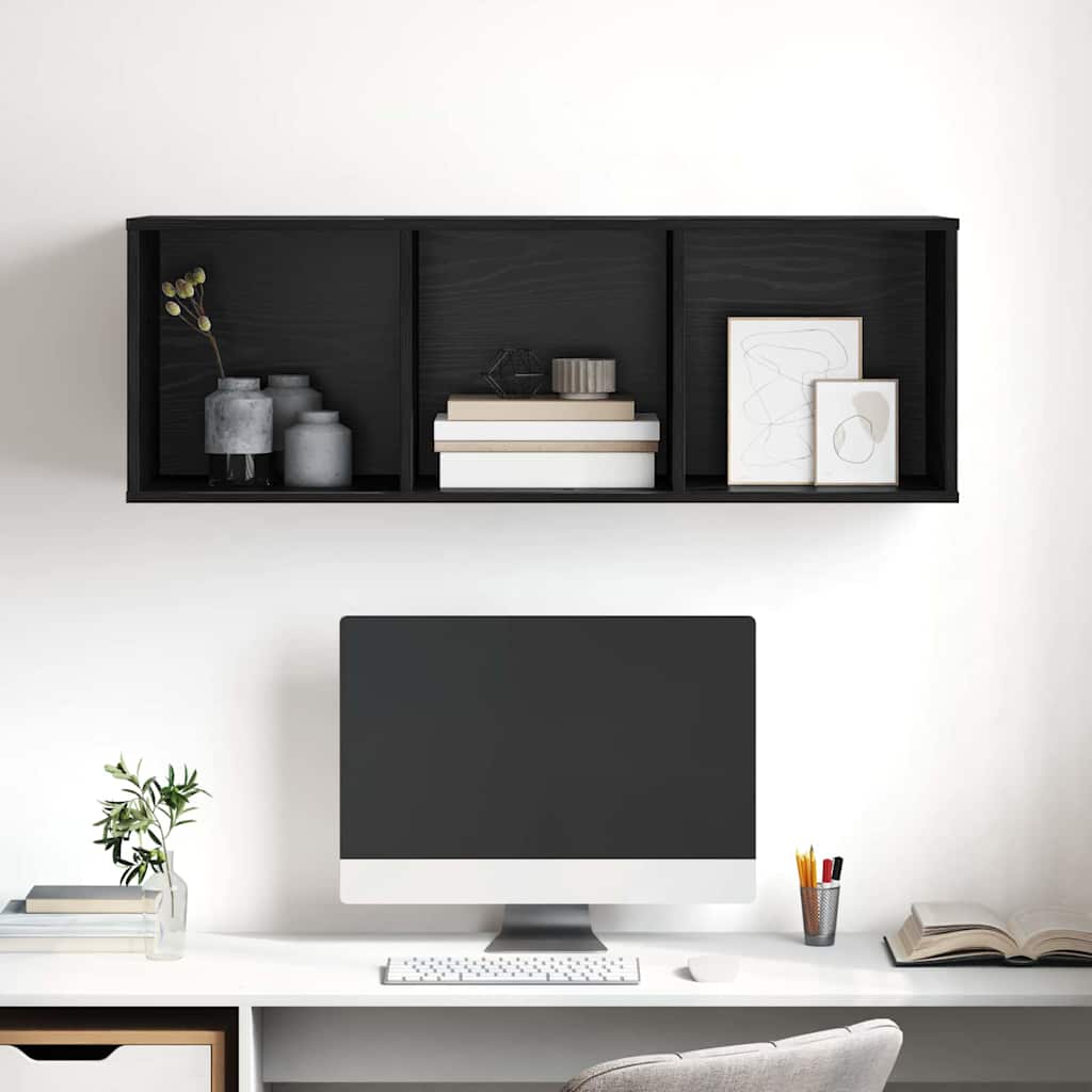 TV szekrény garnitúra 37 x 37 x 107 cm Fekete tölgy Szerelt Fa