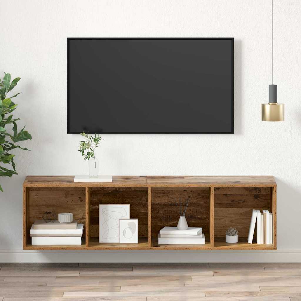 TV szekrény garnitúra 37 x 37 x 142,5 cm Öreg fa Szerelt Fa