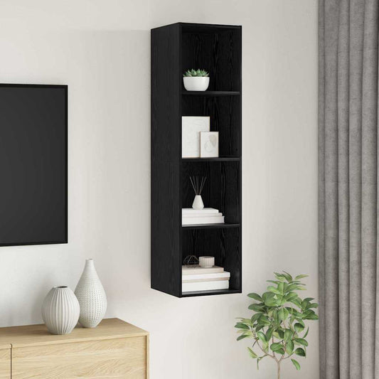 TV szekrény garnitúra Fekete tölgy 37 x 37 x 142,5 cm Faanyag