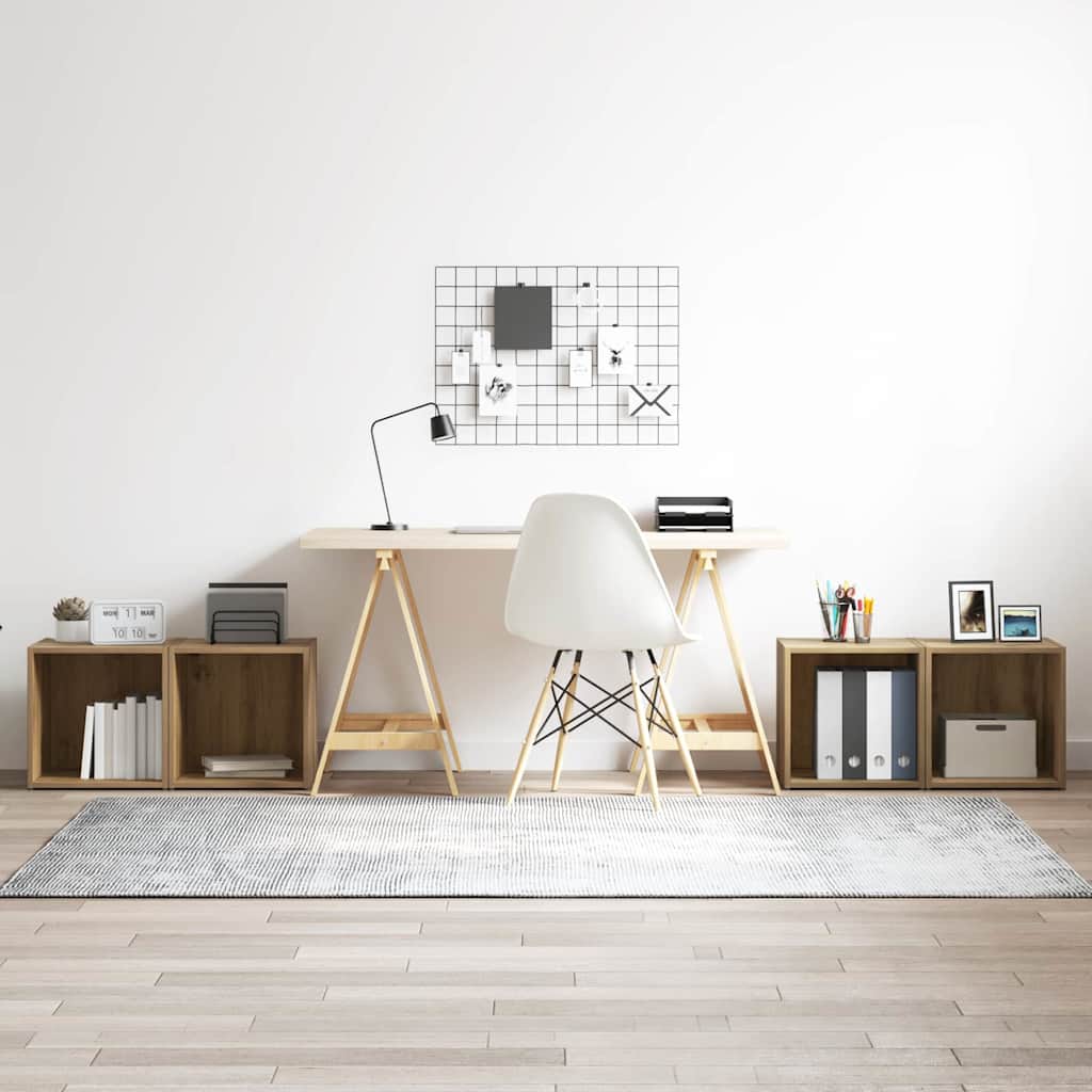 TV szekrény garnitúra 4 pcs Artisan tölgy Szerelt Fa