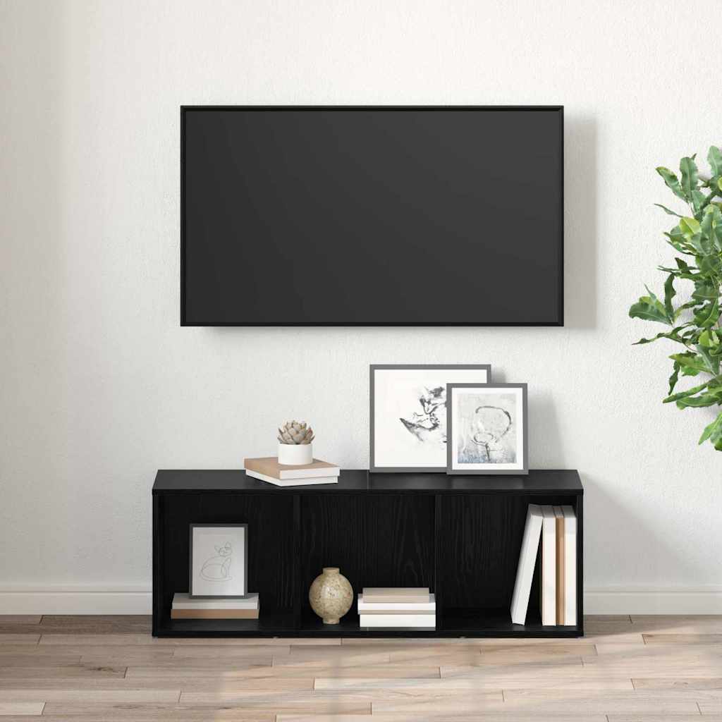 TV szekrény garnitúra 72 x 35 x 37 cm Fekete Szerelt Fa
