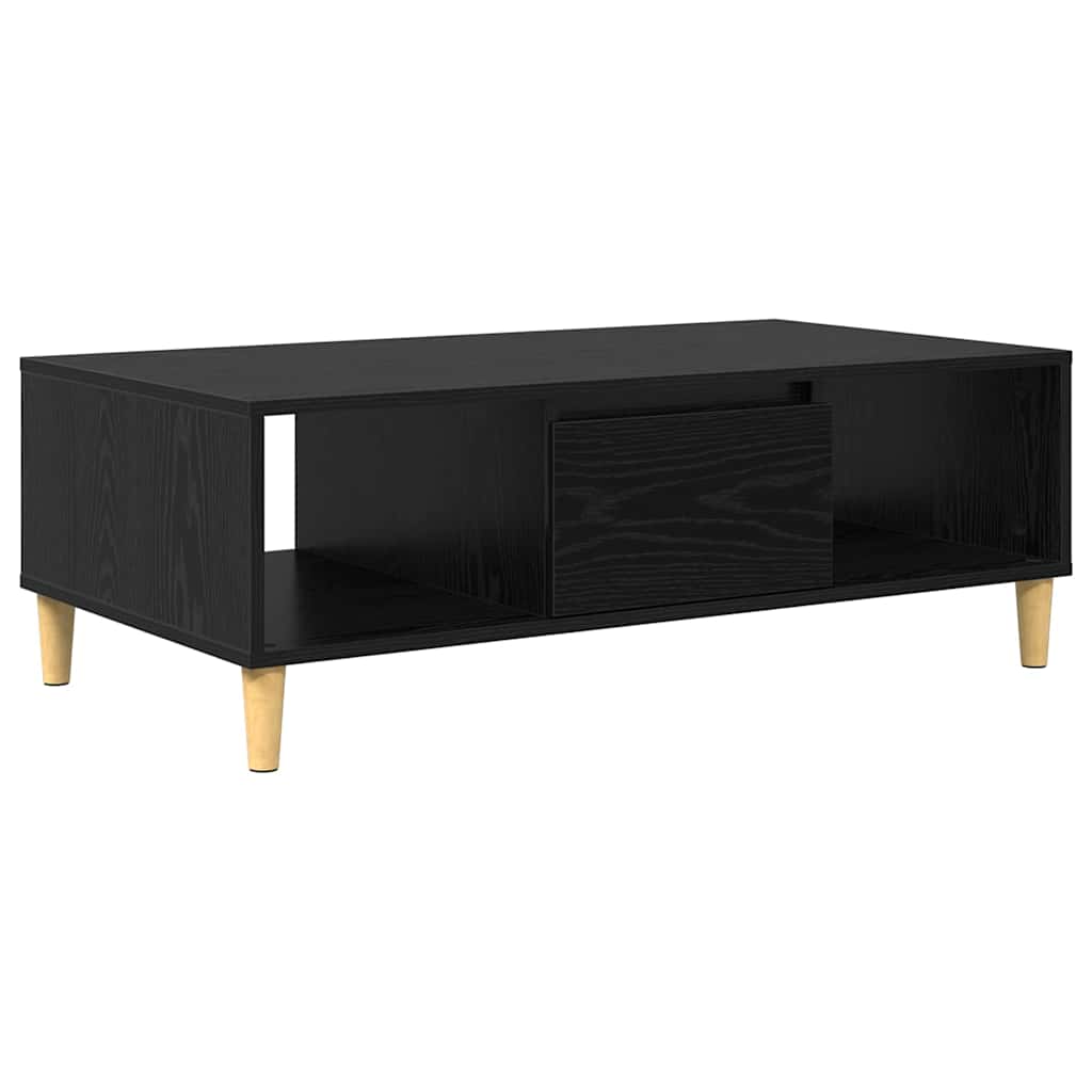 Dohányzóasztal Fekete tölgy 102 x 55 x 35 cm Szerelt Fa