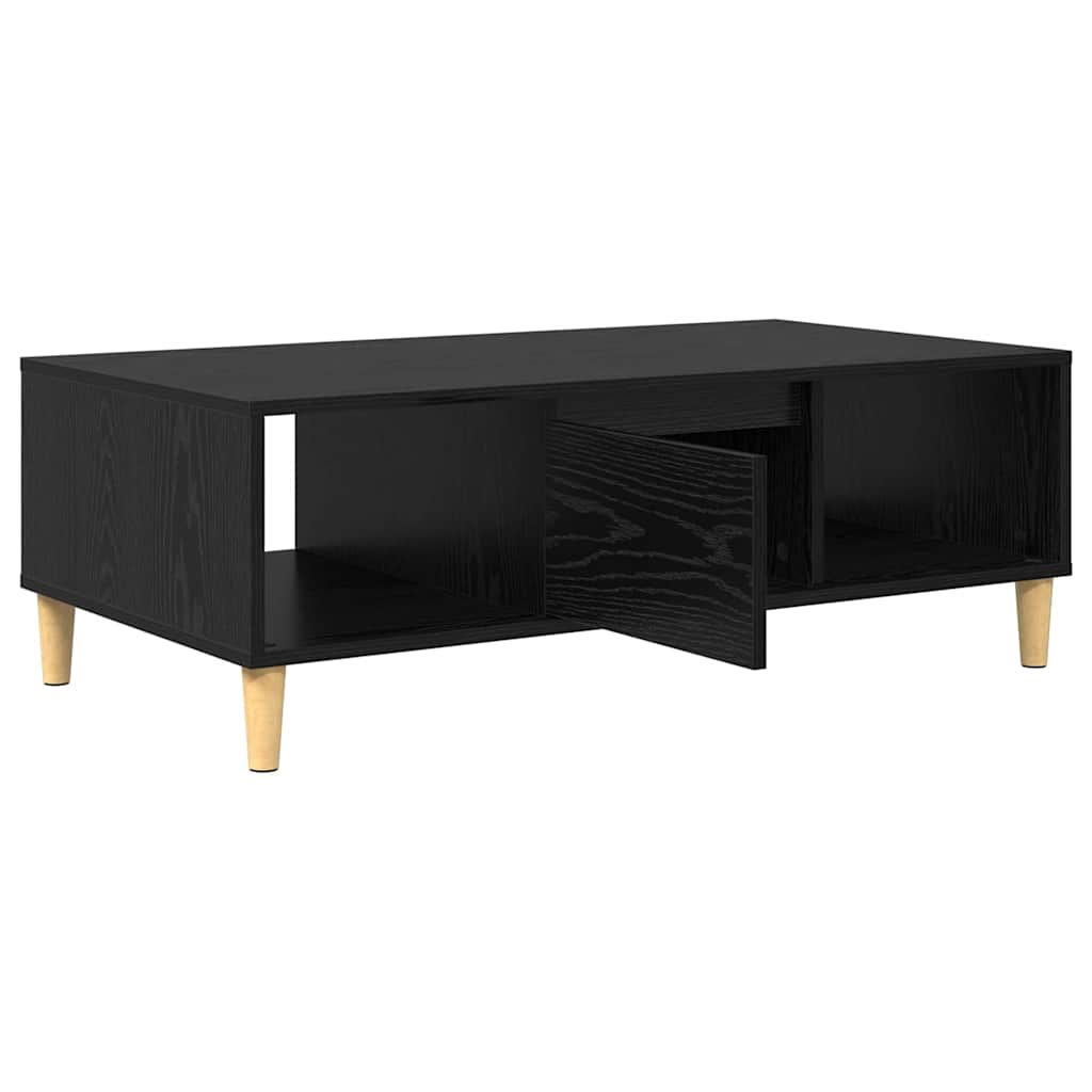 Dohányzóasztal Fekete tölgy 102 x 55 x 35 cm Szerelt Fa