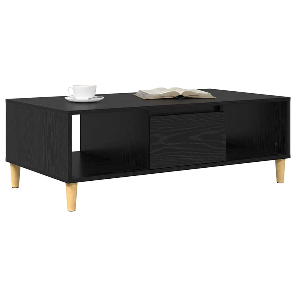 Dohányzóasztal Fekete tölgy 102 x 55 x 35 cm Szerelt Fa