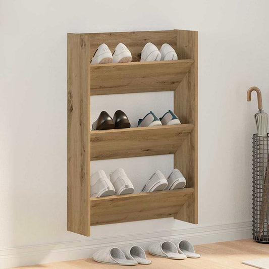 Cipőszekrény polcokkal Artisan tölgy 60 x 18 x 90 cm Faanyag